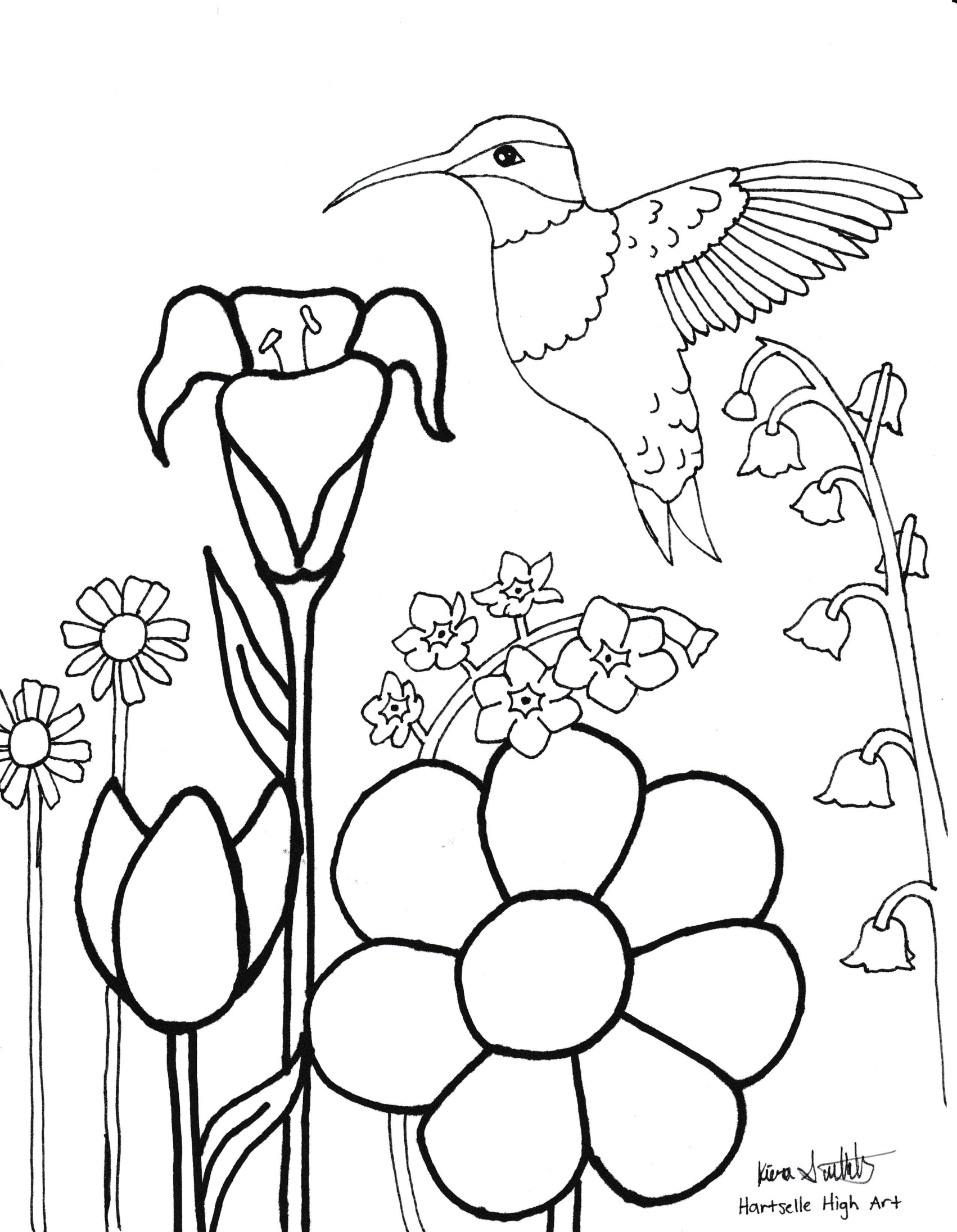 Spring Coloring Sheet 1